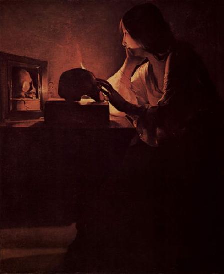 Georges de La Tour Bubende Maria Magdalena France oil painting art